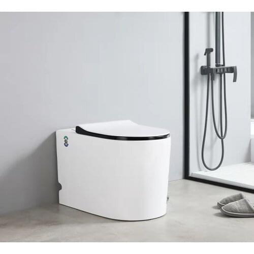 Ceramic water tank free black recommended small household toilet odor proof siphon electric toilet