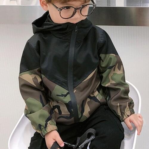 New Boy Jacket Camouflage Baby Print Kids Coats Autumn Winter Children Jacket BT036