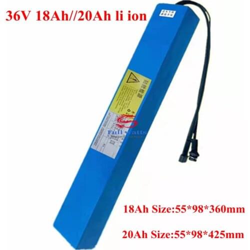 Lithium ion 36V 20AH battery scooter 36v 18AH BMS 10S Li ion for 1000W Millet E-moped Balancing car EV bike + 2A charger