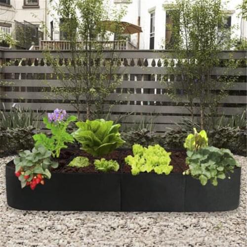 180*90*30cm Grow Bag Black Thickening Fabric Nursery Pot Plant Pouch Root Container Flower Planter DIY Potato Gardening
