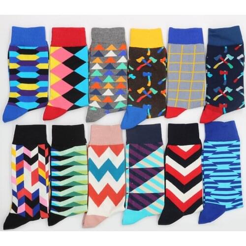 Mens Cotton Happy Socks Funny Womens Set Sock Warm Gifts Christmas Winter Print From The Factory Dropshipping Contact Us