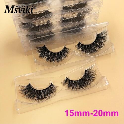 Natural 3D Mink Eyelashes Packing Boxes Fluffy Wispy 15MM-20MM Mink Lashes Vendor Volume False Eyelash Extension Beauty Makeup