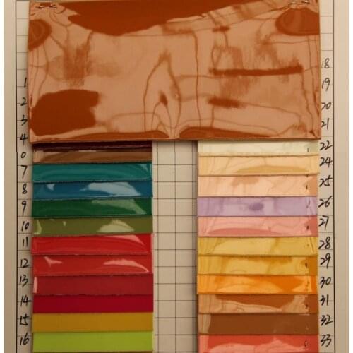 New factory wholesale patent leather bags PU leather mirror artificial leather fabric material