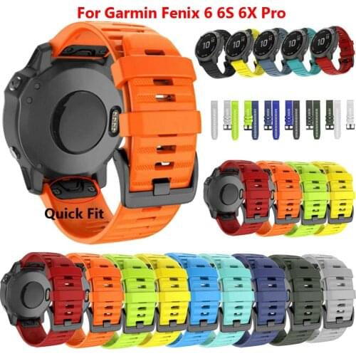 Smart Watch Band Straps For Garmin Fenix 6 6S 6X 5X 5 5S 3 3HR Forerunner 935 945 Quick Release Strap Silicone Bracelet
