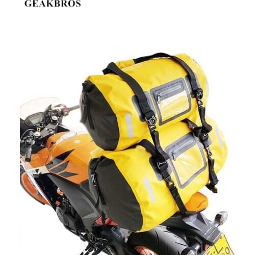 40L/66L Motorcycle Motocross Rear Seat Bag Cycling Backpack Waterproof Travel Luggage Pack Outdoor Sports Riding Bag