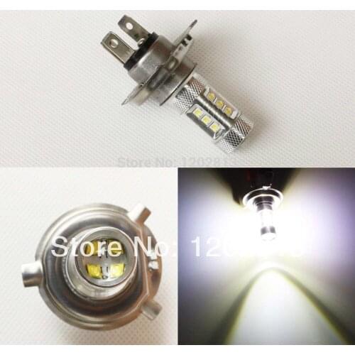 Free shipping 2pc/lot CREE Chips 80W DC/AC12V LED Motor bike/Moped/Scooter/ATV Fog Lights DRL BULB H4 HS1