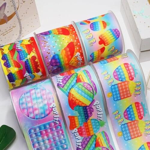 DIY Craft Supplies Cartoon Toy Printed Grosgrain Satin Ribbon 50 Yards, Planar Resins 30 Pieces. 55860