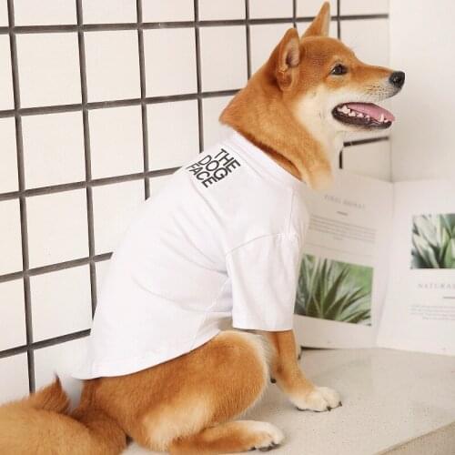 Woof Dog Face Pet Dog Tshirt Vest for Small Medium Dogs Summer Breathable Dog Clothes Corgi Clothing French Bulldog PDC0014