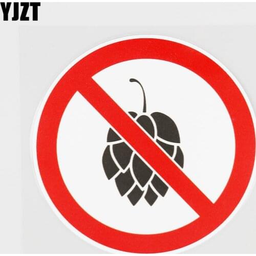 YJZT 11.2CMX11.2CM Prohibition Sign PVC Decal Warning Signs Car Sticker Label 11B-0142