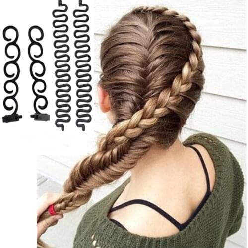 1 Set Charming French Style Women Girls DIY Sponge Hair Braider Plait Hair Twist Braiding Tool Hair Styling Tools 3 Style