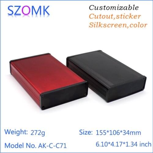 1 piece, 34*106*155mm high quality aluminum box for electronics project audio aluminum distribution box GPS tracker project box