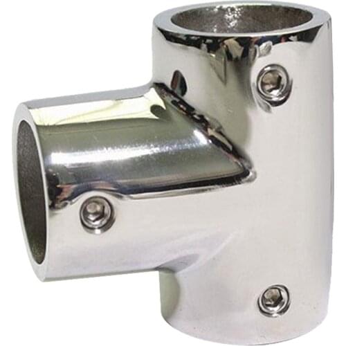 1pcs Marine 316 Stainless Steel Boat Hand Rail Fitting 3 Way Cross Tube Pipe Connector Tee Joint for 7/8inch Tube