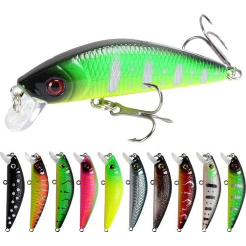 1Pcs Mini Artificial CrankBaits Minnow Fishing Lures 70mm/8g Underwater Isca SwimBait Hard Bait Bass Wobblers Fishing Tackle