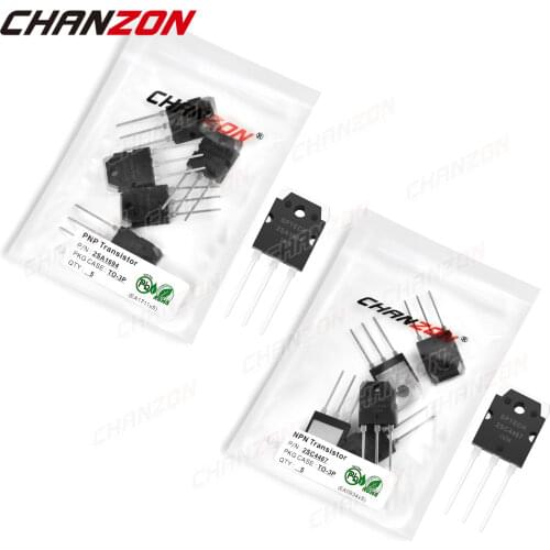 10pcs (5PCS 2SA1694 + 5PCS 2SC5242) TO-3P NPN PNP Transistor Kit Bipolar Junction BJT Triode Tube Fets DIY Integrated Circuits