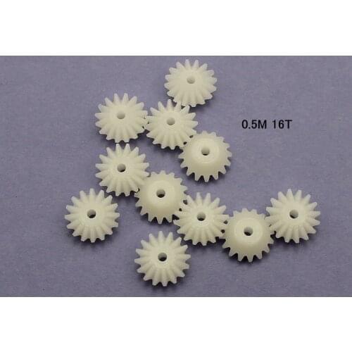 0.5M 16T Bevel gear 1.95mm 2mm Helical gear 90 angle plastic gear DIY model transmission