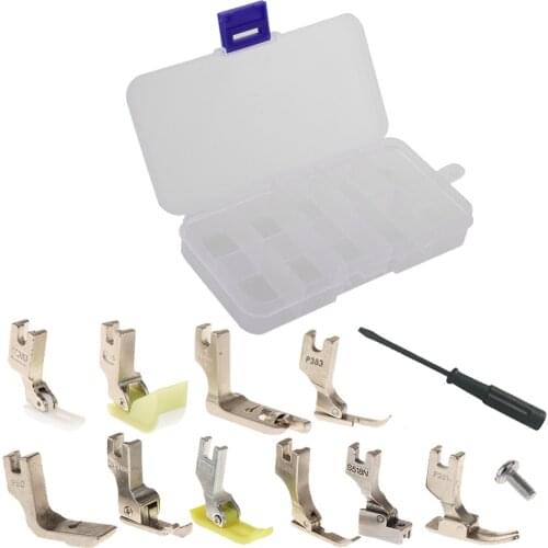 13x Universal Industrial Sewing Machine Feet Set Hem Rolled Foot Zipper Foot