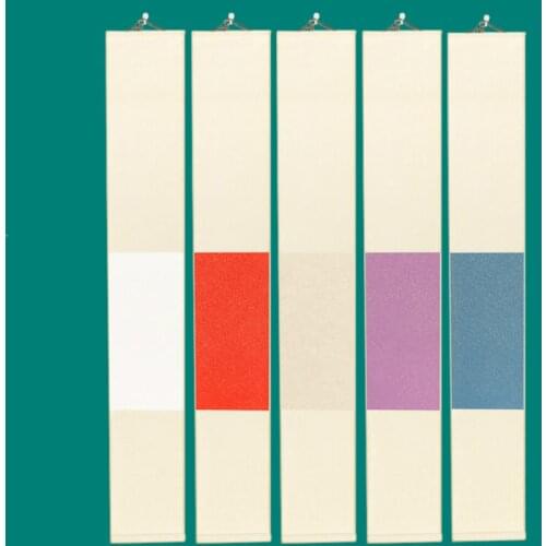 Xuan Paper Scroll Calligraphy Xuan Paper Colorful Archaistic Hang Scroll Chinese New Year Decoration Painting Batik Rice Paper