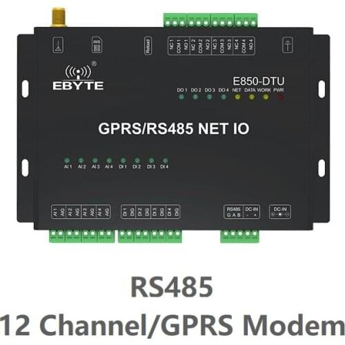 E850-DTU(4440-GPRS) Switch Analog Signal Acquisition Modem GPRS 12 Channel Output Wireless Transmitter and Reciever