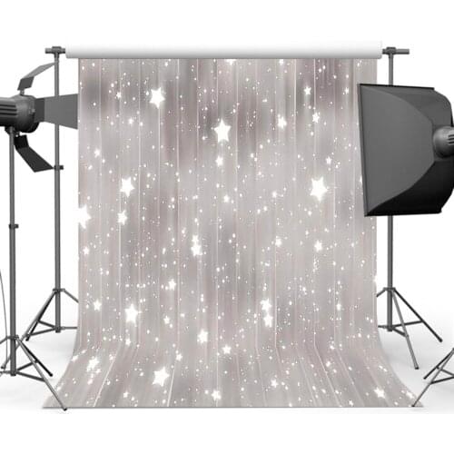MOCSICKAWhite Glitter Star Backdrop Photography for Baby Party Background Photo Shoot Computer Printed ST-761