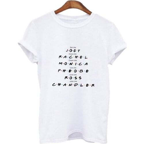 Summer Fashion Womens T-shirts Short Sleeve White Round Neck Simple Letters Print Harajuku Ladies Tshirt