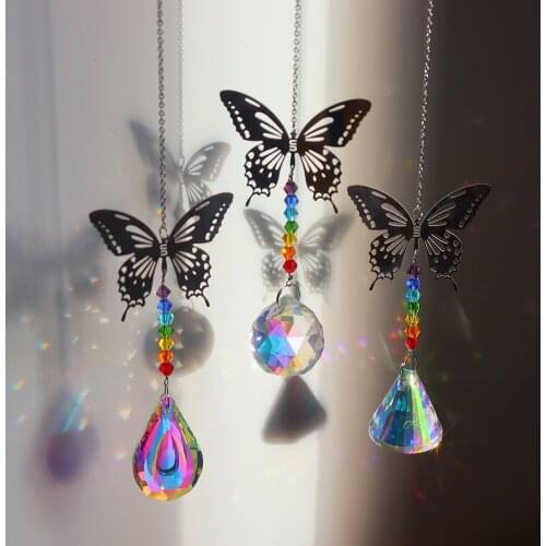 Crystal Pendant Wind Chime Necklace Jewelry Charm Fashion Accessory Crystal Windchimes Garden Window Wedding Curtain DIY Decor