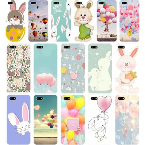 243H Balloon Rabbit Flower Soft Silicone Tpu Cover Case for huawei Honor 7a pro 7x play case