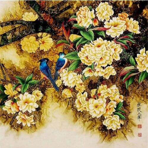 Bird Animal Flower DIY 11CT Embroidery Cross Stitch Kits Craft Needlework Set Printed Canvas Cotton Thread Home Design