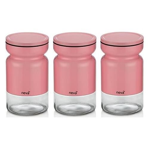 Neva N964 Sweet 3'lü Jar Set Pink