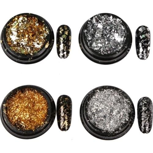 New Silver Golden Metal Line Nail Glitter Flakes Nail Decoration Metal Wire Line Mirror UV Gel Nail Decoration Accessories