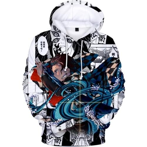 3-16 Years kids Hoodie Demon Slayer 3D Hoodies Men/womens Fashion Harajuku Long Sleeve Pullover boy girl Sweatshirt cosplay tops