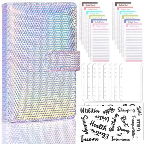A6 Budget Binder,6 Ring Leather Notebook Binder Cover,Budget Binder Money Saving Cash Envelopes System