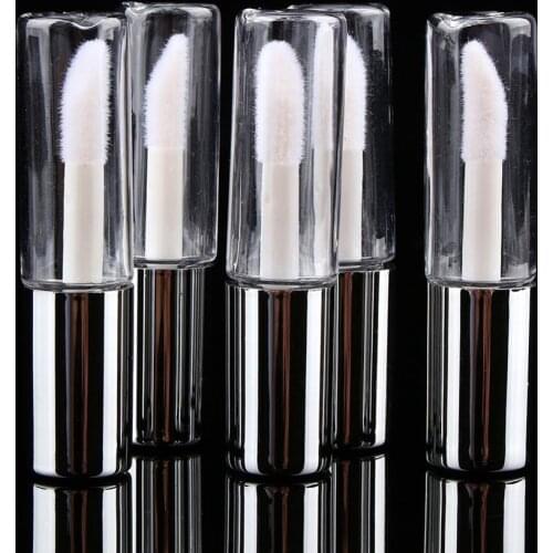 1.2ml Plastic Clear Lip Gloss Tube Lips Balm Bottle Brush Empty Cosmetic Container Makeup Organizer Lipgloss Tubes