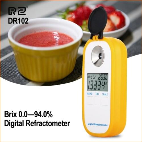 RZ Digital Refractometer Sugar Syrup Tester LCD Display 0.0~94.0% Brxi Fruit Juice Sugar Meter Portable Handheld Refractometer