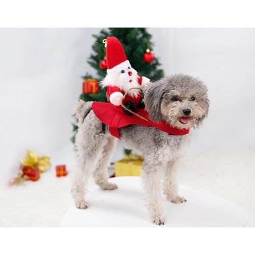 Christmas Pet Dog Cat Clothing Pet Dogs Santa Cosplay Outfit Christmas Dog Clothes Cat Costume For Christmas