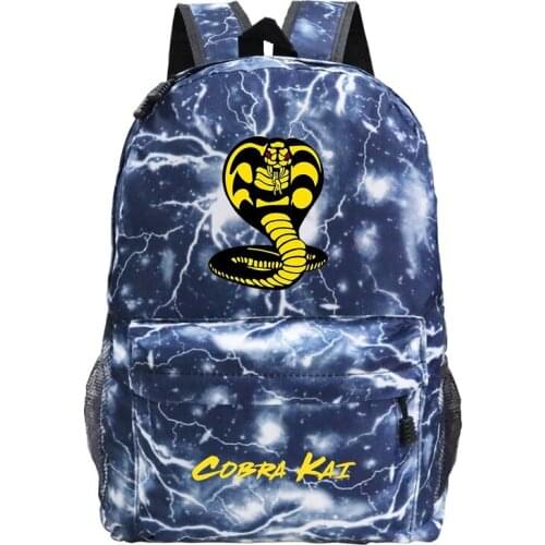 Students Back To School Backpack Bag for Boys Girls School Bags Cobra Kai Print Bookbag Travel Backpack Cobra Kai Teen SchoolBag
