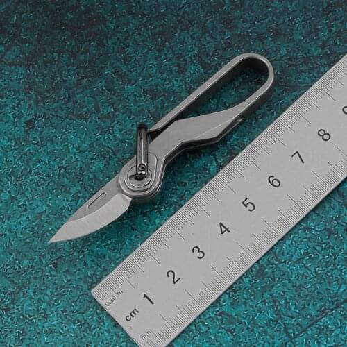 DICORIA Scalpel Multifunctional Keychain Pocket Mini Titanium Alloy Express M390 Powder Steel Folding Knife Portable EDC Tools