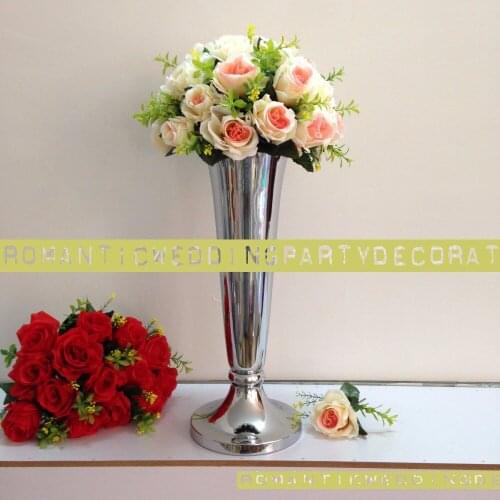 47cm / 18.5" Silver Wedding Flower vase Bling Table Centerpiece Sparkling Ball Wedding Decoration 10PCS/LOT