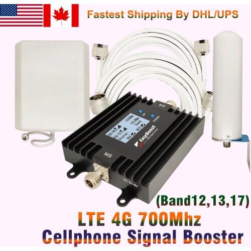 LTE 4G 700Mhz (Band 12,13,17) CellPhone Signal Booster Repeater Full Kit Coverage Up To 800M2