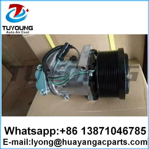 High quality Auto AC Compressors for Caterpillar 320D2 329D2 320ELRR 372-9295 PV12 126mm 24V