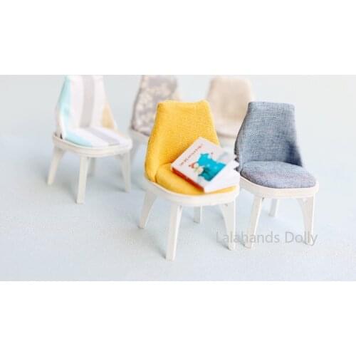 1:12 Dollhouse Mini Nordic Dining Chair Model for Doll House Restaurant Kitchen Furniture Decoration Accessories