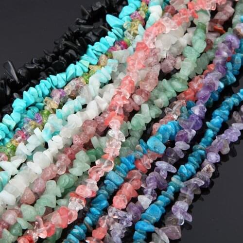 15" Natural Irregular Stone Beads Crystal Amethys Turquoise Agate Chips Stone DIY Jewelry Making Bracelet Necklace Handmade