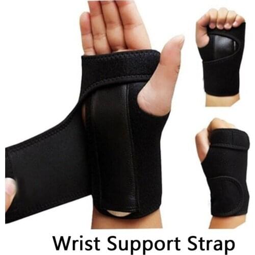 New Wrist Guard Band Brace Support Carpal Tunnel Sprains Strain Gym Strap Splint Sprains Arthritis Black Band Belt Carpal