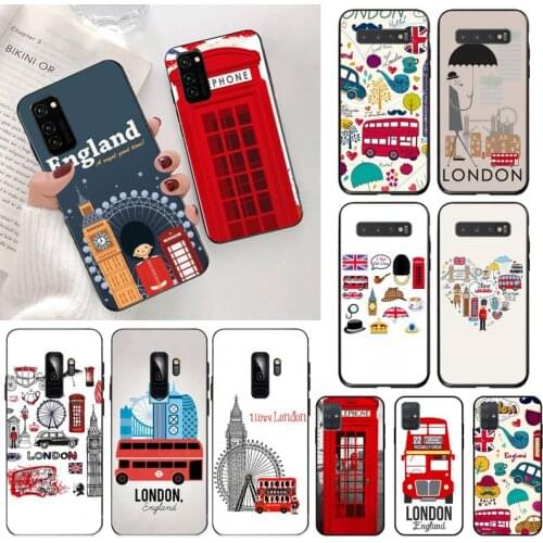 London bus england telephone Phone Case for Samsung S20 plus Ultra S6 S7 edge S8 S9 plus S10 5G lite 2020