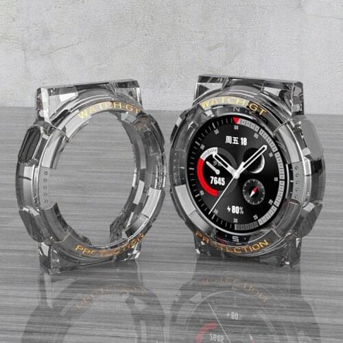 Transparent Color Watch Case For Huawei Honor GT2e GT 2e 2 46mm/Magic 2 46mm Smart Watch General Purpose Bumper Protective Case