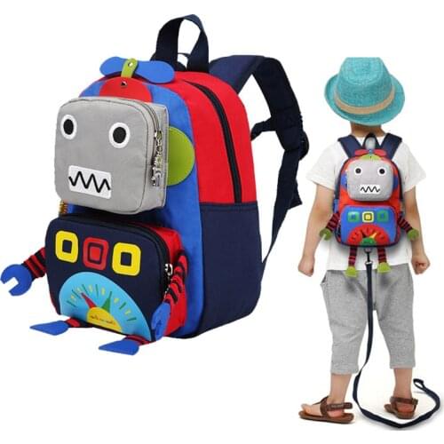 Kids baby bags Infant Anti Lost Bag Backpack Baby Bag Kids Boys Girls Machine Robot Toys Waterproof Oxford Cotton Preschool Bag