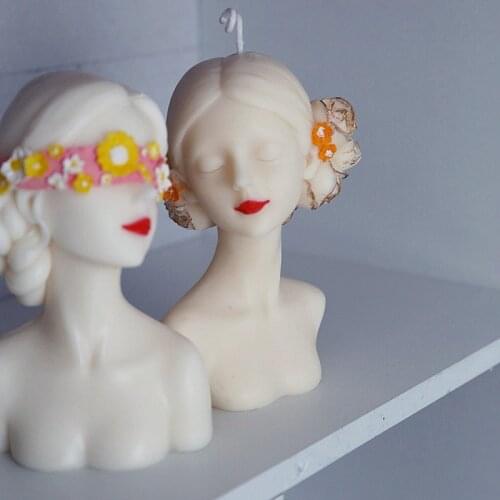 Elegant Girl Female Body Candle Silicone Mold Women Shaped Candle Making Wax Plaster Mould Handmade Home Decor