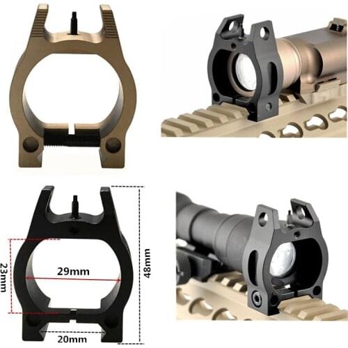 FIRECLUB Tactical Outdoor Hunting Front sight For Flashlight Fit 20mm Rail Black/ Dark Earth