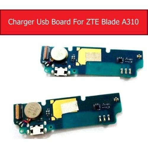 Vibrator &USB Charging Jack Board Flex For ZTE Blade A310 charger port connector Dock Module Board Flex Ribbon Replacement Parts