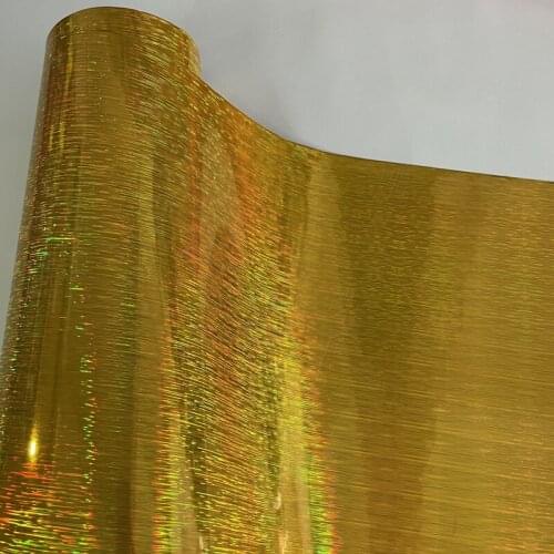 Glossy Holographic Rainbow Gold Chrome Brushed Vinyl Film Car Wrap Foil DIY Car Scooter Motorbike Sticker Wrapping Air Release