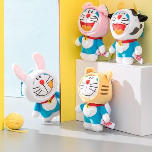 Hot Anime 12cm Stand By Me Doraemon Plush Toys High Quality Stuffed Cats Pendant Doll Soft Keychain for Kids Girls Birthday Gift